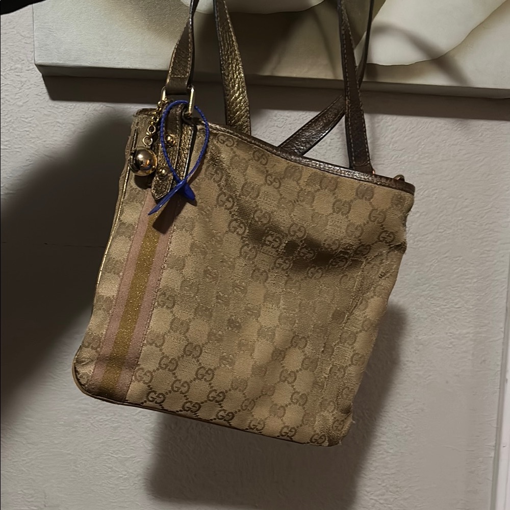 Gucci GG Tan Monogram Shoulder Bag
